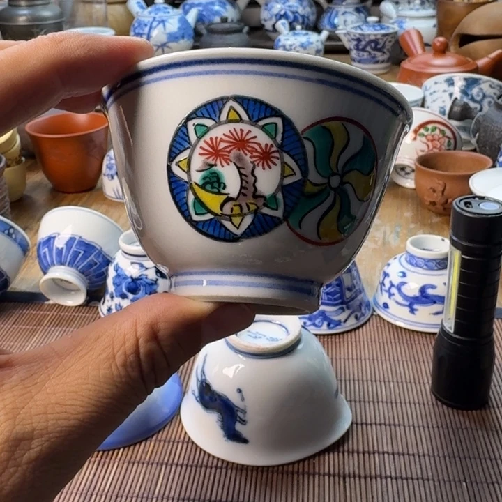 青花瓷器杯子茶具