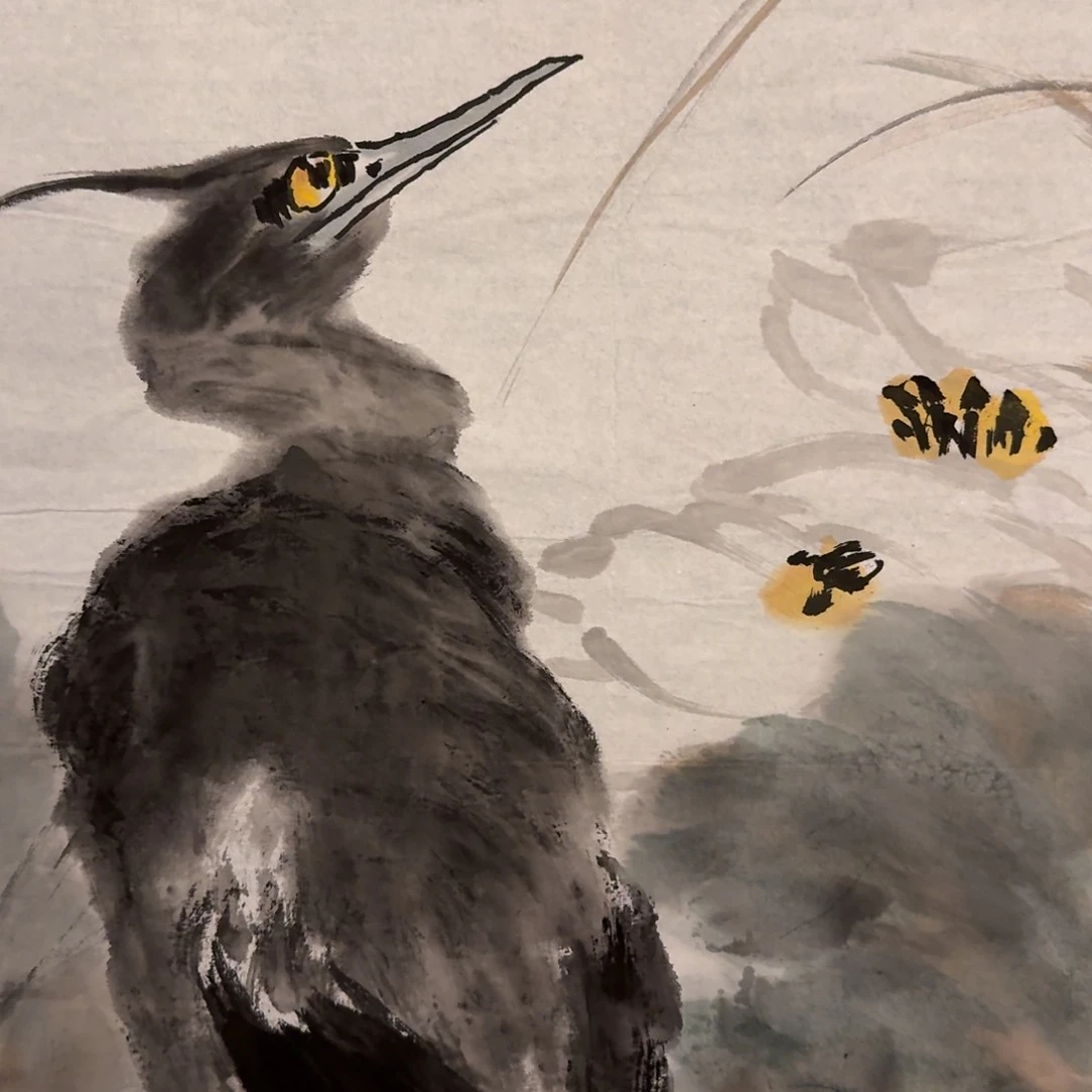 国画单老师画作画作