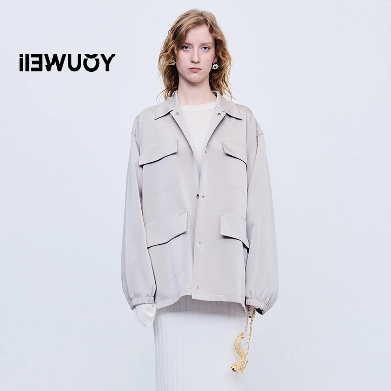 有尾YOUWEI2025早秋上新重醋猎装夹克Y2325319秋季休闲百搭宽松