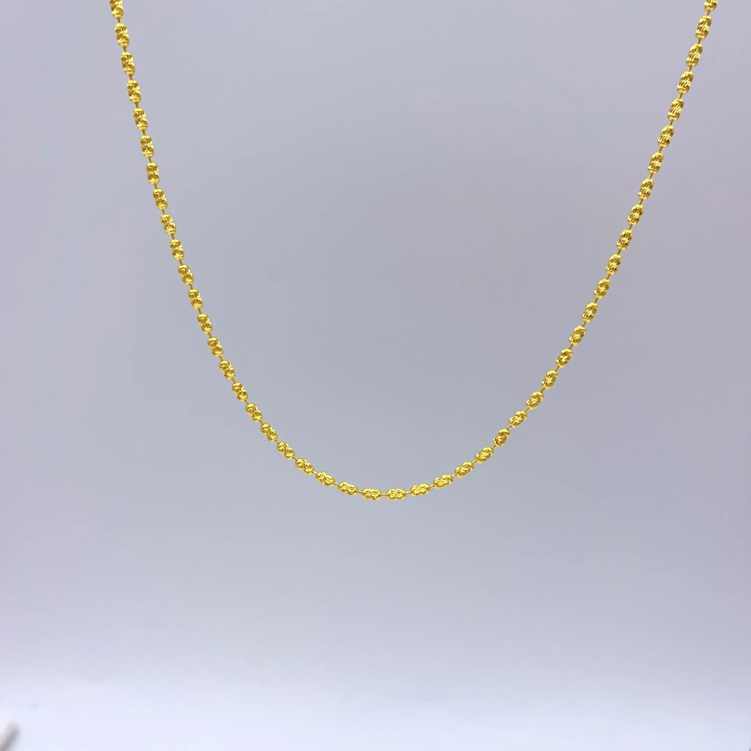 足金999钻石链黄金项链5G精工流行百搭结实耐戴超级闪亮