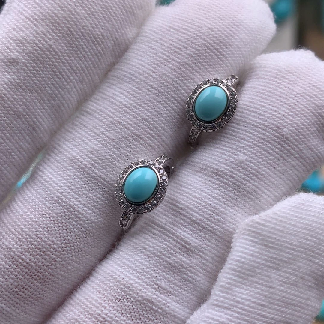 绿松石银S925镶嵌珠宝奇石