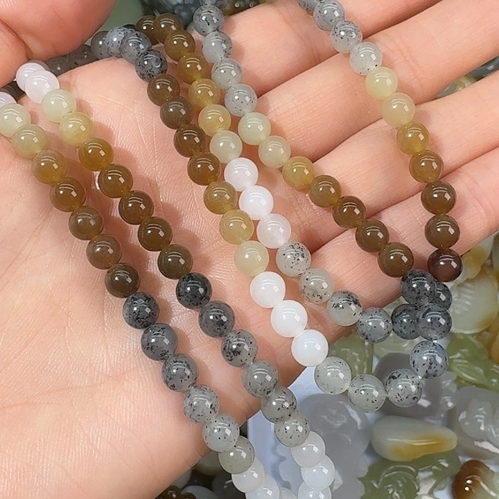 心***光和田玉（糖玉）未镶嵌手链拍2