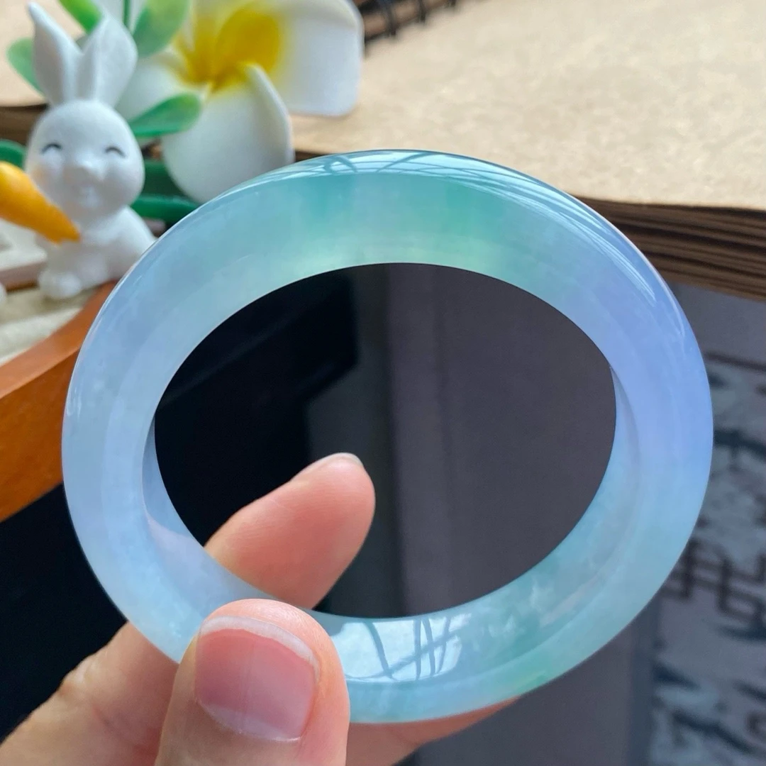 04.04批高货冰春彩果冻镯2669号52-12.4-9天然翡翠