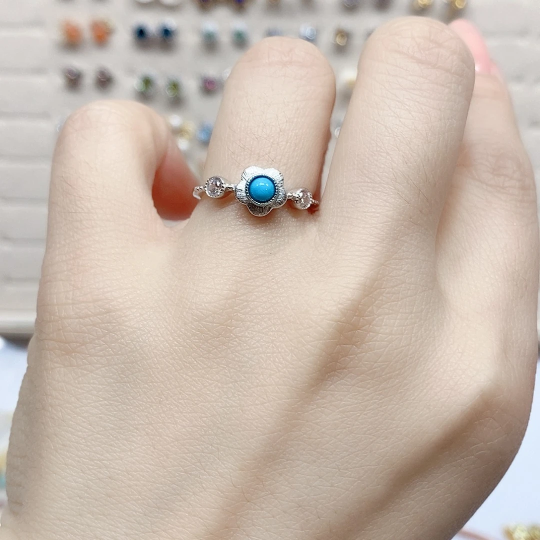 水晶戒指银S925镶嵌戒指