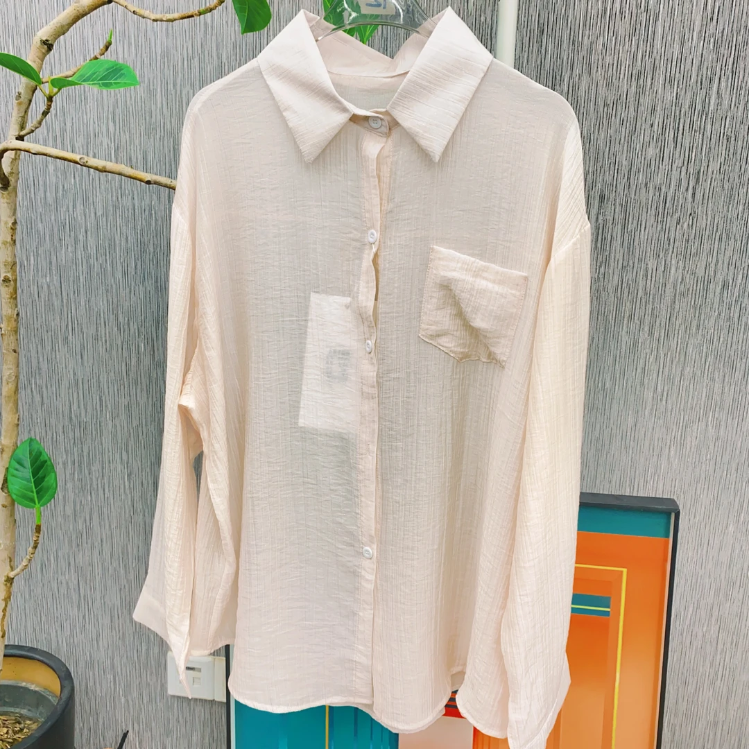 宽松夏季百搭时尚气质显瘦长袖防晒休闲上衣925#