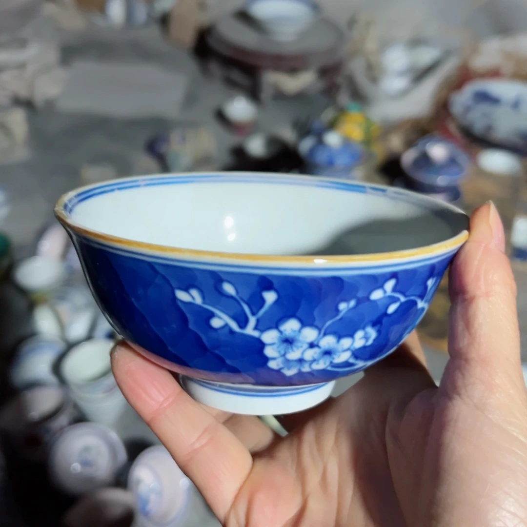 碗J*M手绘冰梅5寸饭碗一个