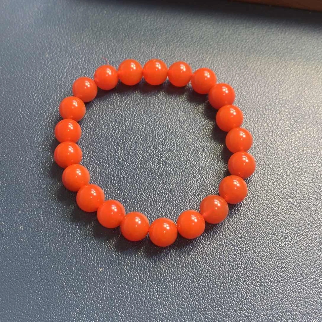南红玛瑙9➕圆珠手串未镶嵌保山原矿南红