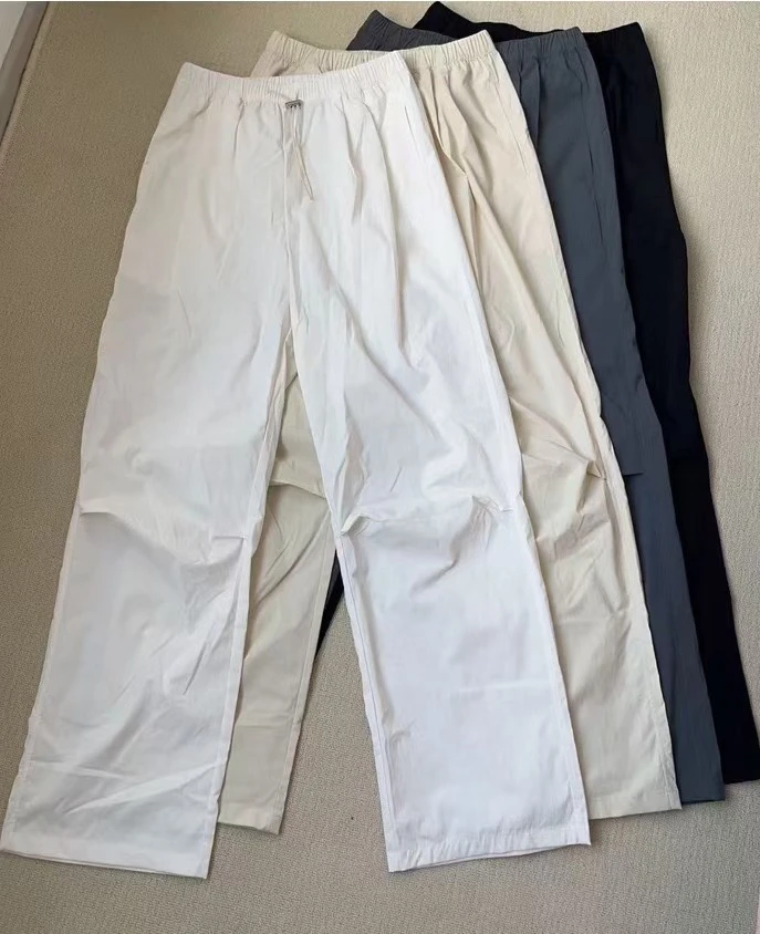 南油猴哥抽绳松紧腰降落伞冰裤女士休闲裤