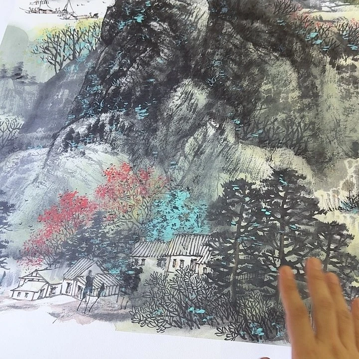 国画靳渝平老师书画作品