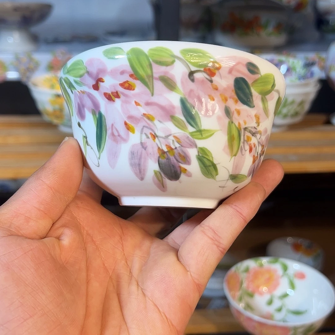 陶瓷景德镇高温釉下彩4寸葫芦碗