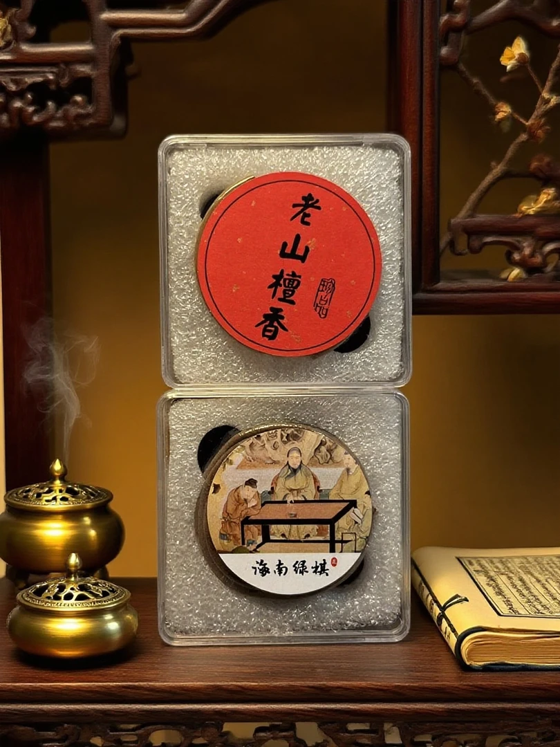 窖藏盘香套装•2021黑肉老山檀香与2022绿奇楠两小时各10盘20片