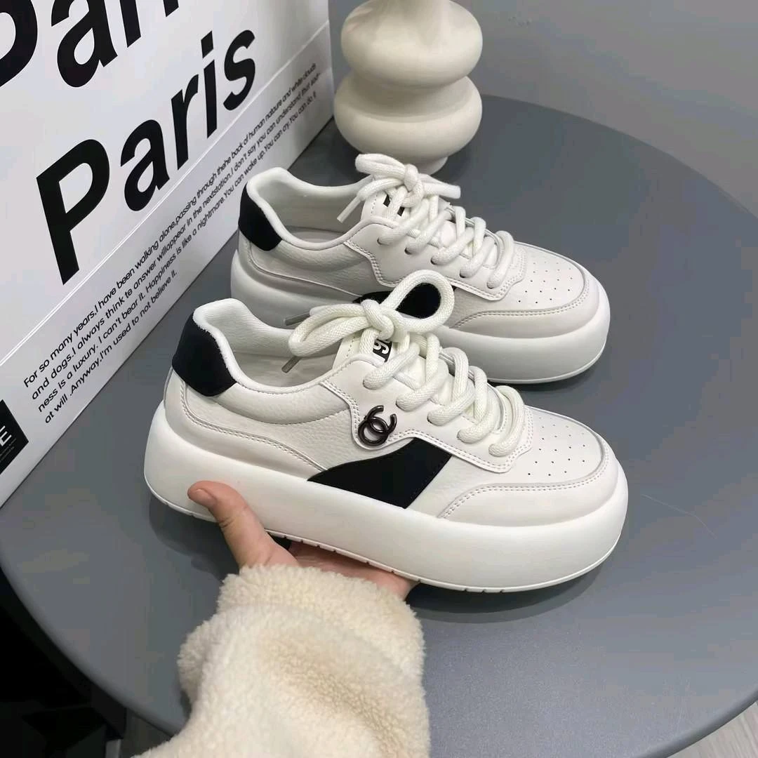 Y06百搭厚底熊猫小白鞋女爆款板鞋2025新款春秋高级感休闲运动鞋