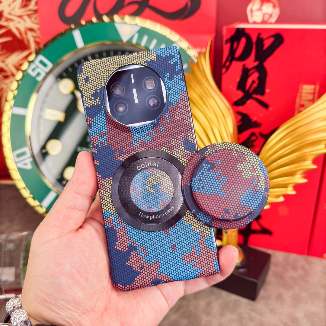 适用华为Mate X3系列手机壳新品泡泡磁吸支架折叠迷彩纹防摔壳