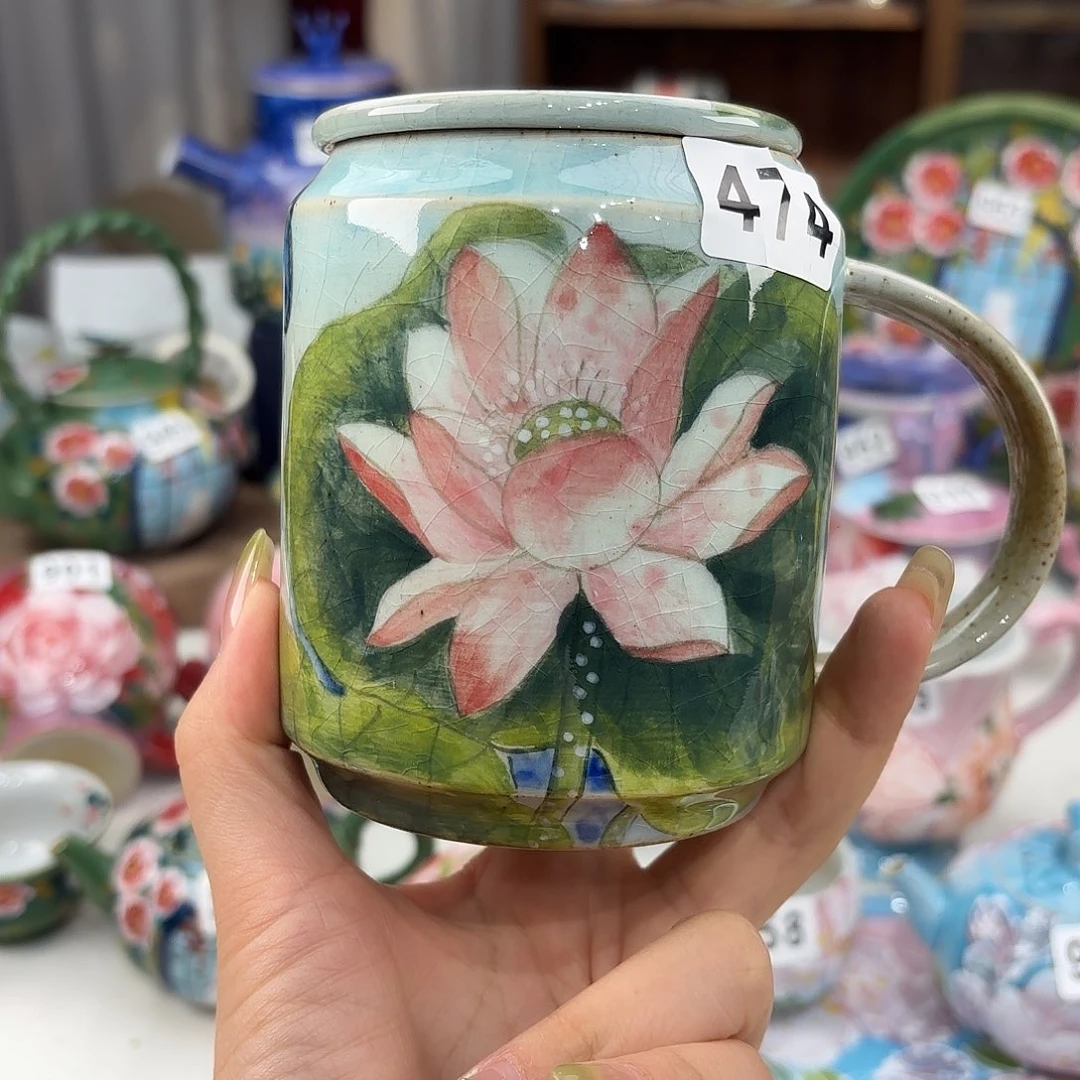 景德镇手绘高温釉下彩陶瓷茶具