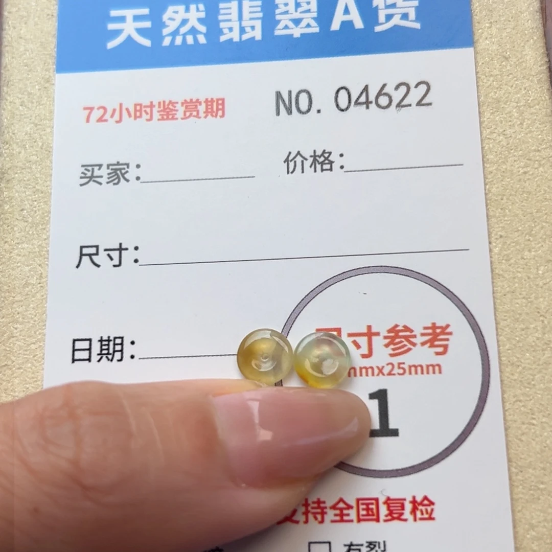 翡翠颈饰未镶嵌平安扣4622