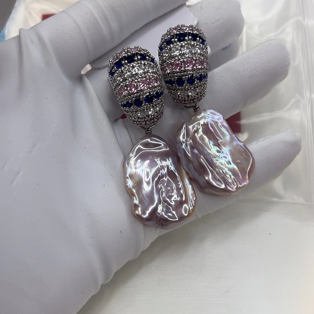 合金耳饰淡水珍珠