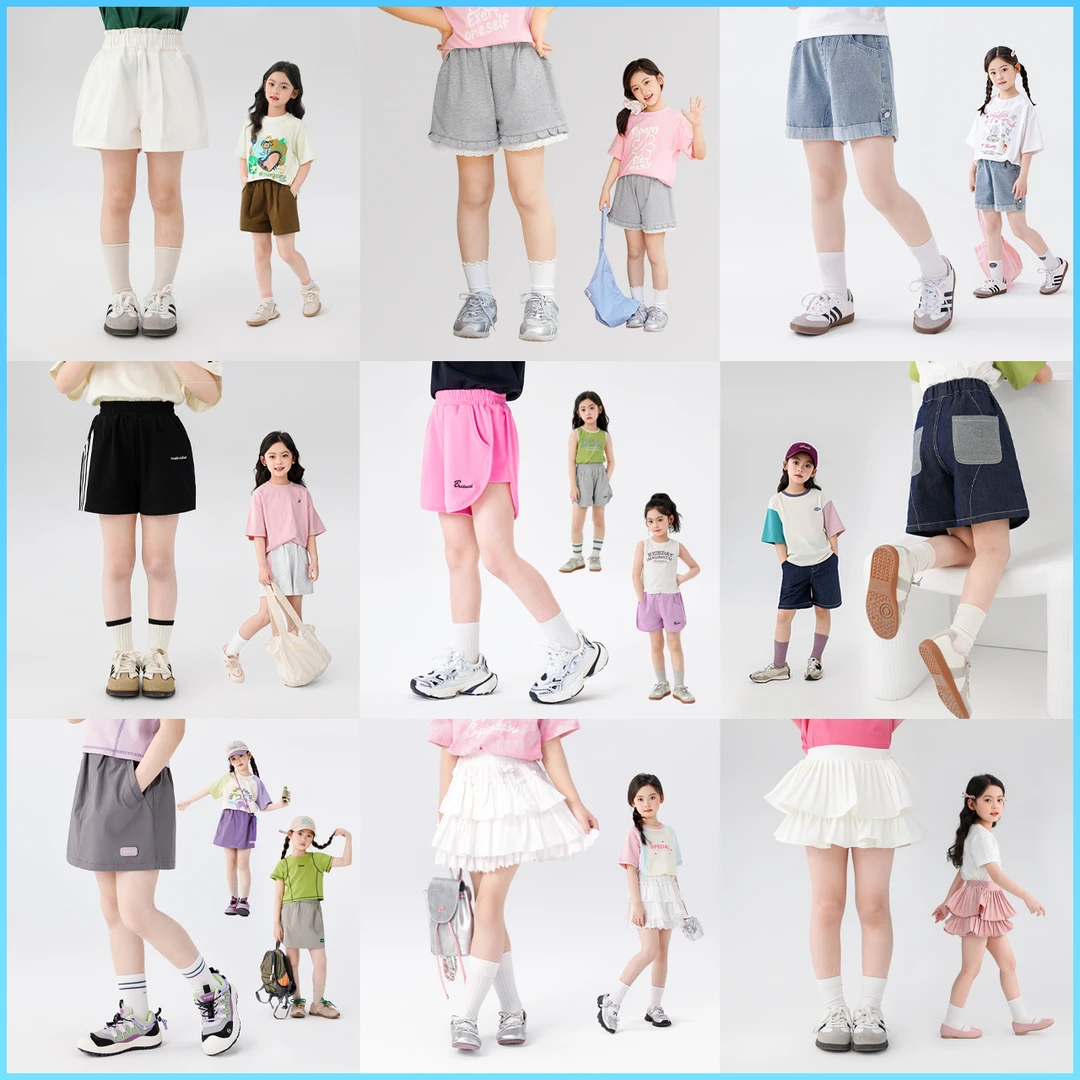 【爆款短裤短裙】左西女童夏装女孩洋气热裤半裙百搭夏季休闲运动