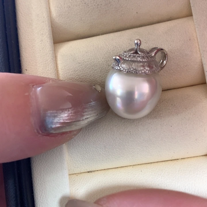 颈饰银S925镶嵌海水珍珠