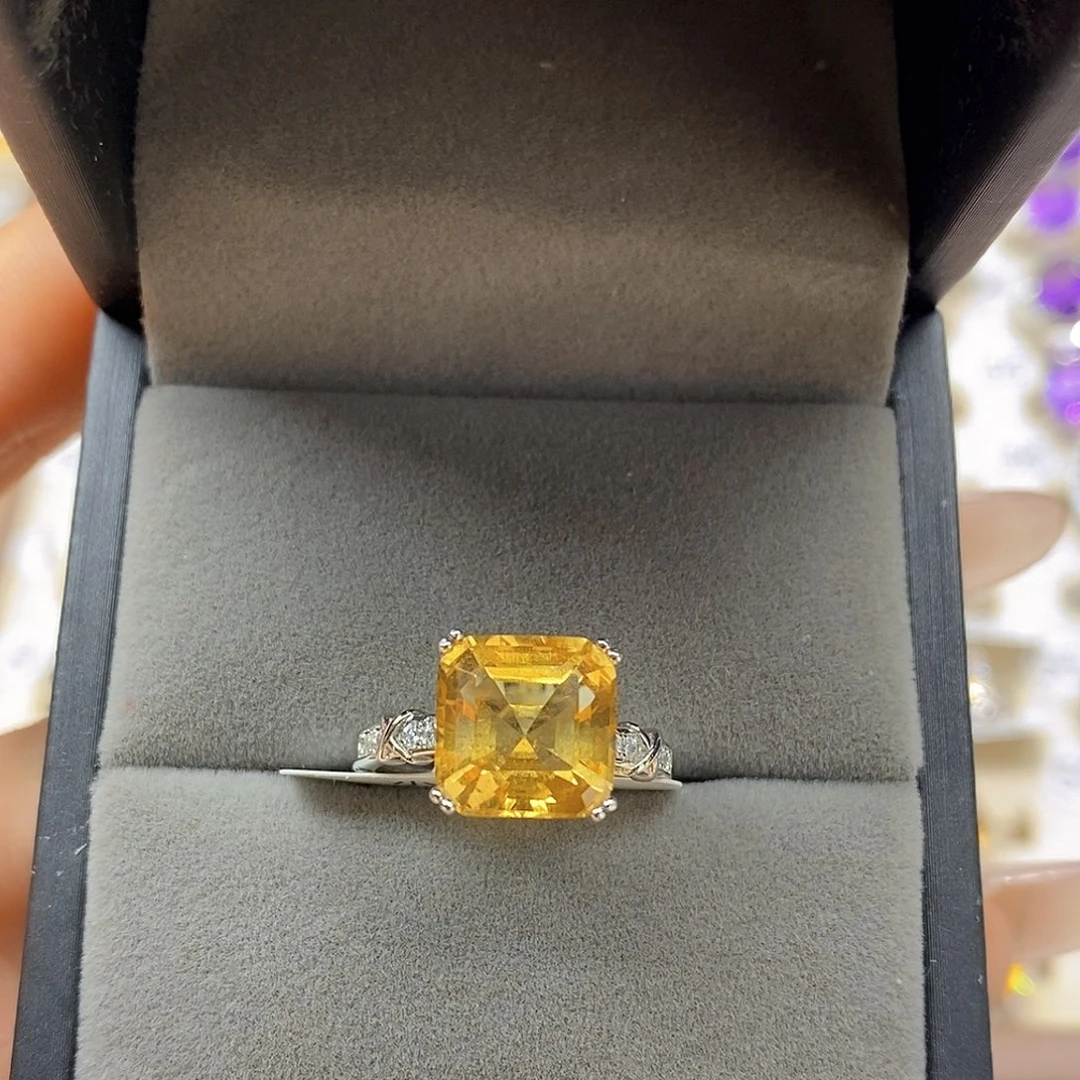 Z***1珠宝半成品水晶银S925镶嵌纯天然无优化黄水晶Q