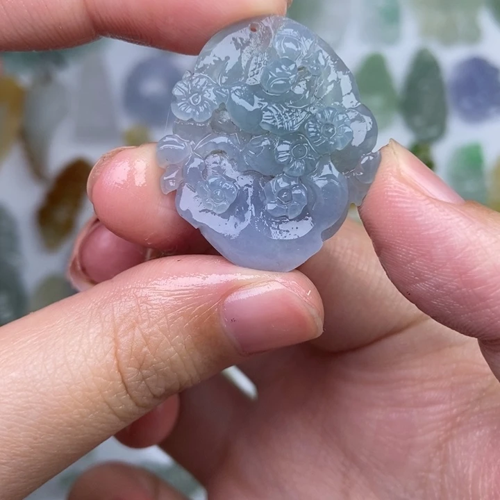 定制翡翠未镶嵌喜上眉梢