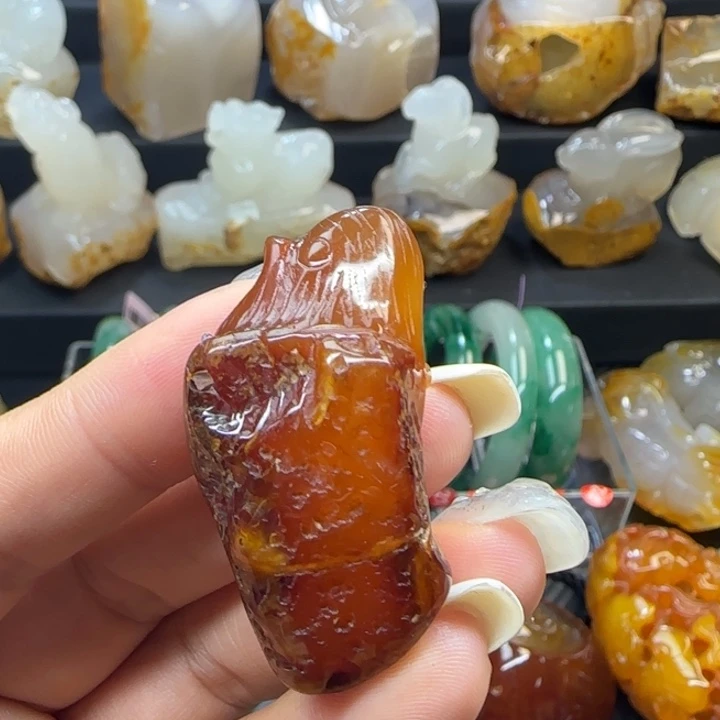 玛瑙/玉髓合金吊坠