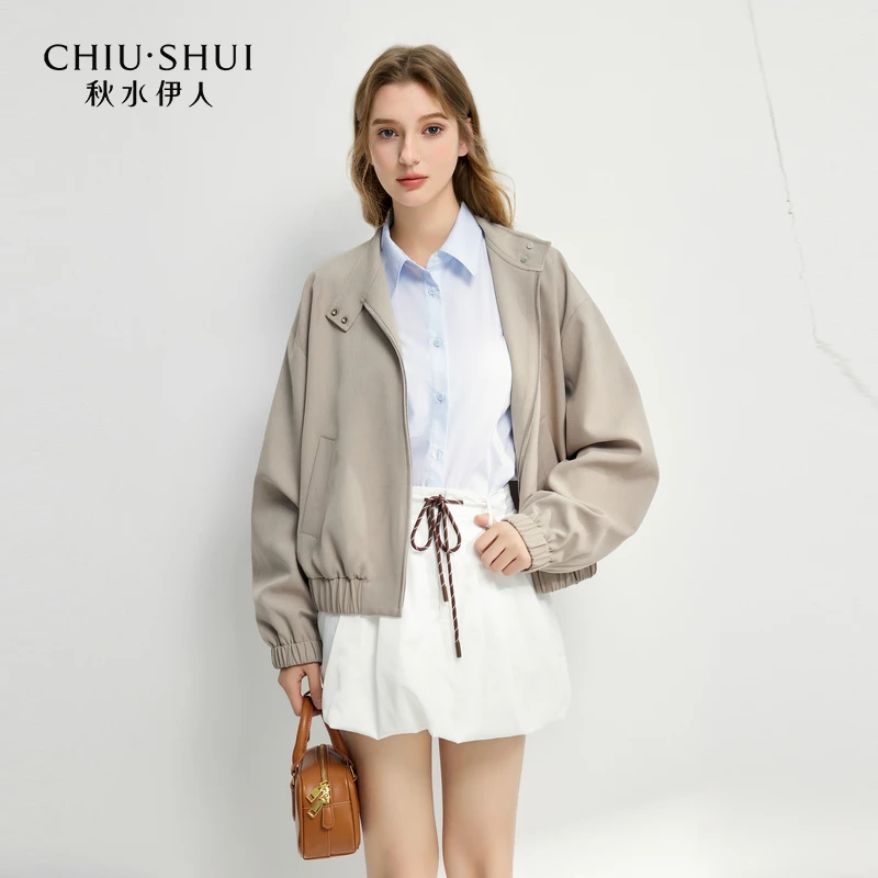 【直播】秋水伊人短外套春季立领短款外套625101C070374
