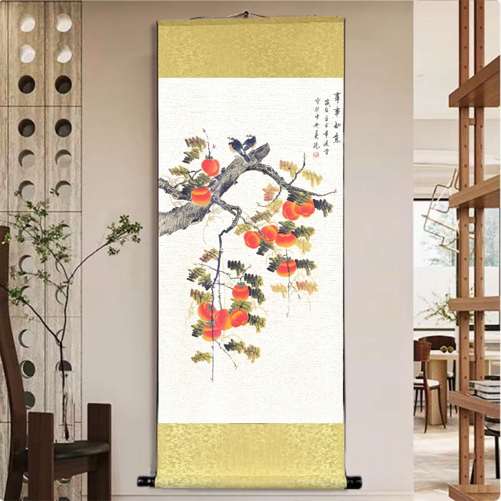 《新事事如意》 宽45高140 国画