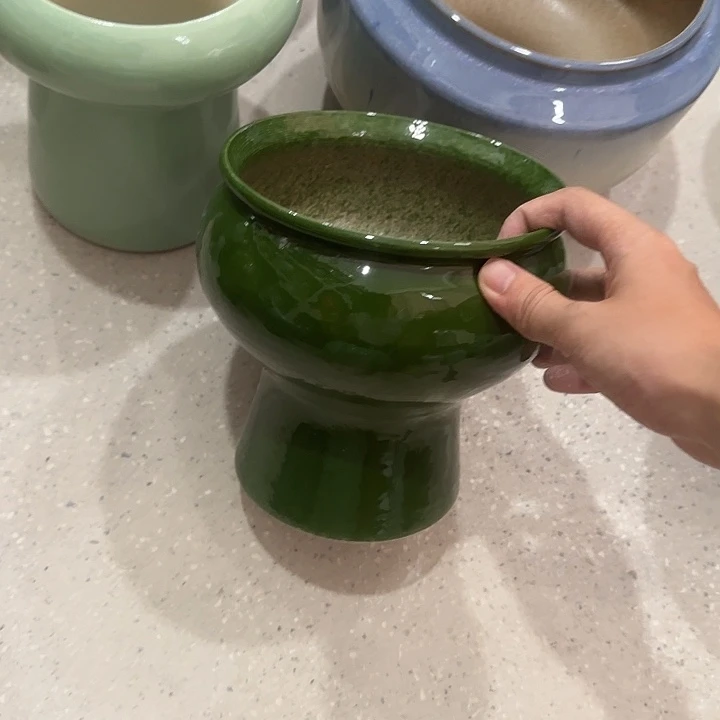 白泥花盆微瑕无孔