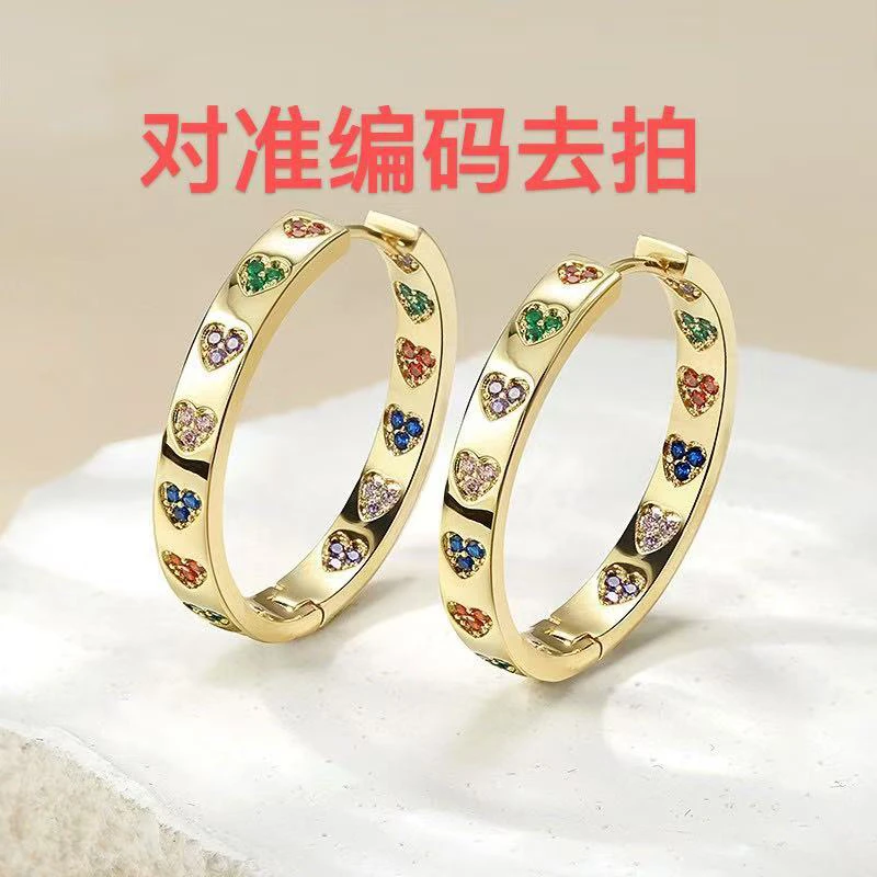 铜合金合成锆石耳饰 耳环气质情侣欧若精灵风DS5