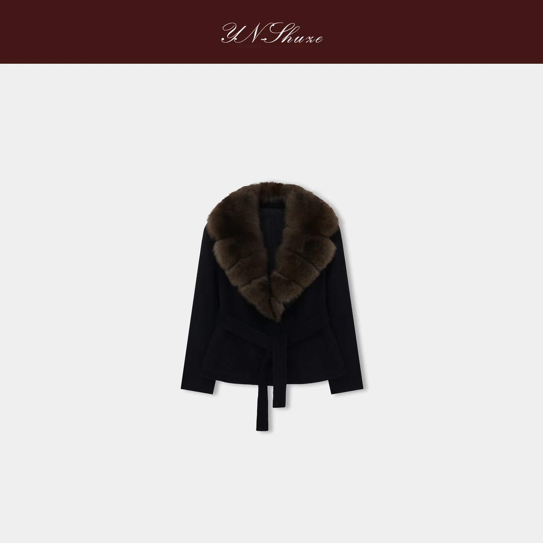 YN-SHUZE【伯爵夫人】设计师冬季气质百搭毛毛外套SZ-YNB-WT0328