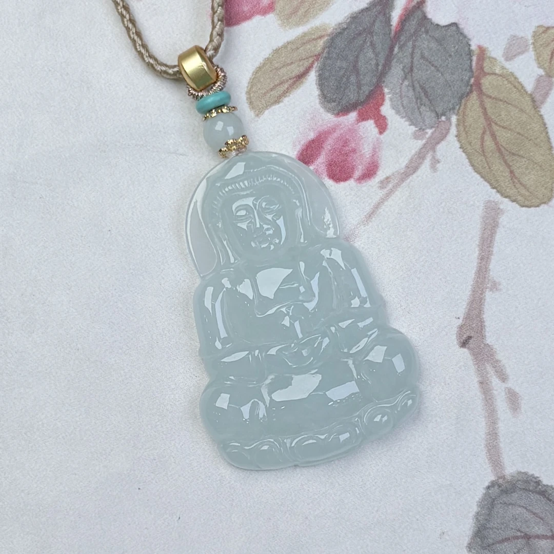 279503/天然缅甸翡翠A货正装观音吊坠  多样性一件发