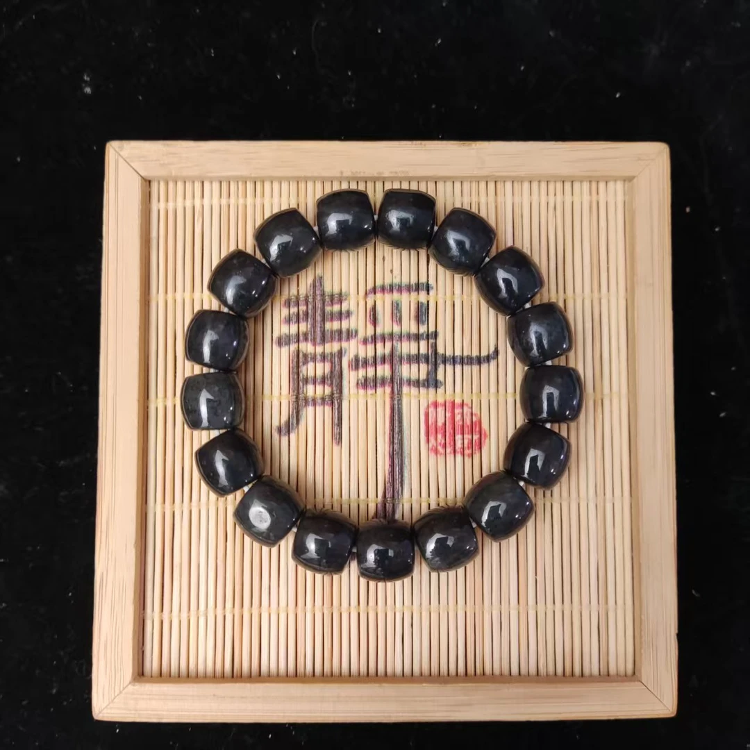和田玉直切青花手串（卡12）2026