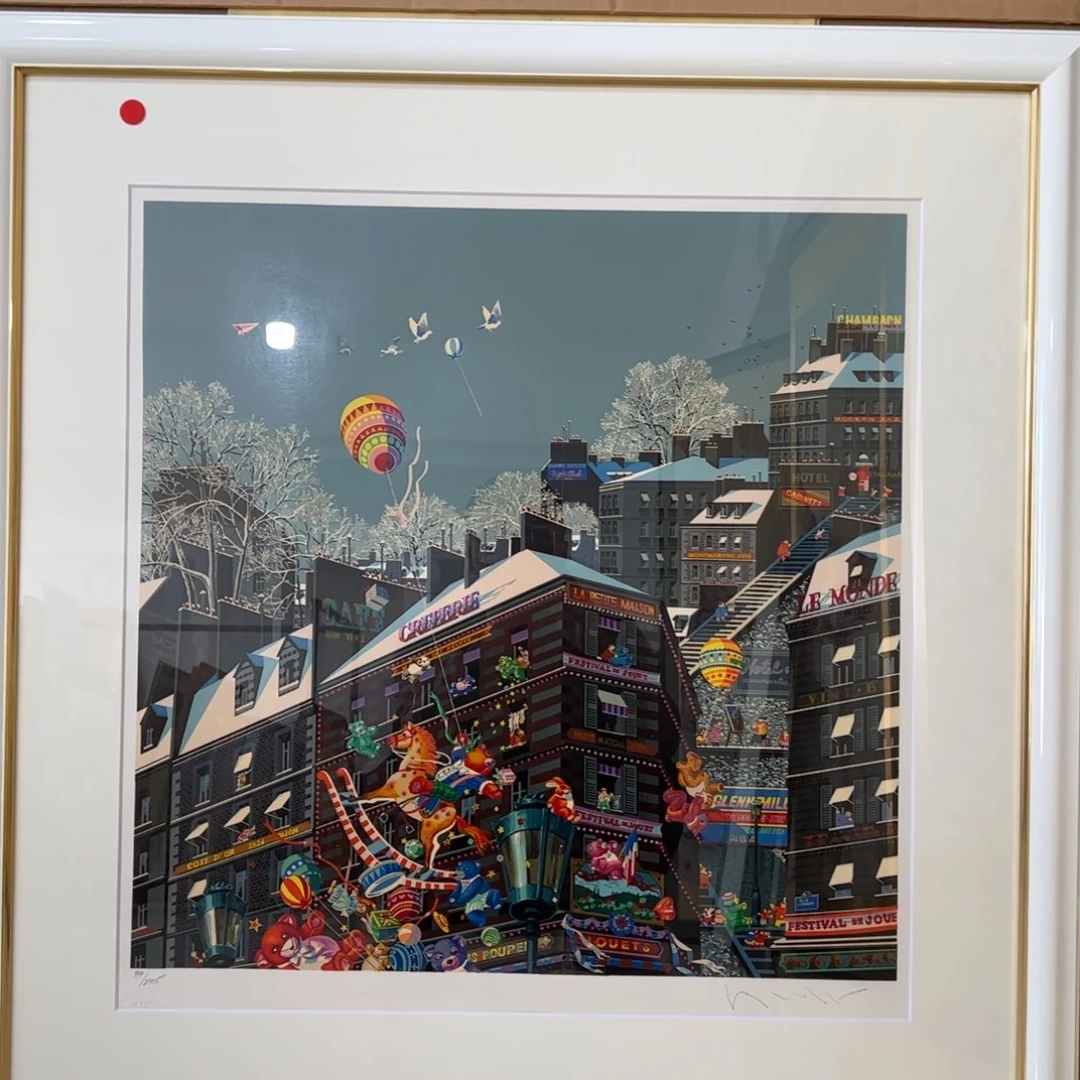 绘画屏风框画茶空间设计