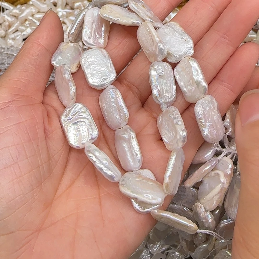 玛瑙/玉髓合金珠宝半成品珍珠13-17mm一条