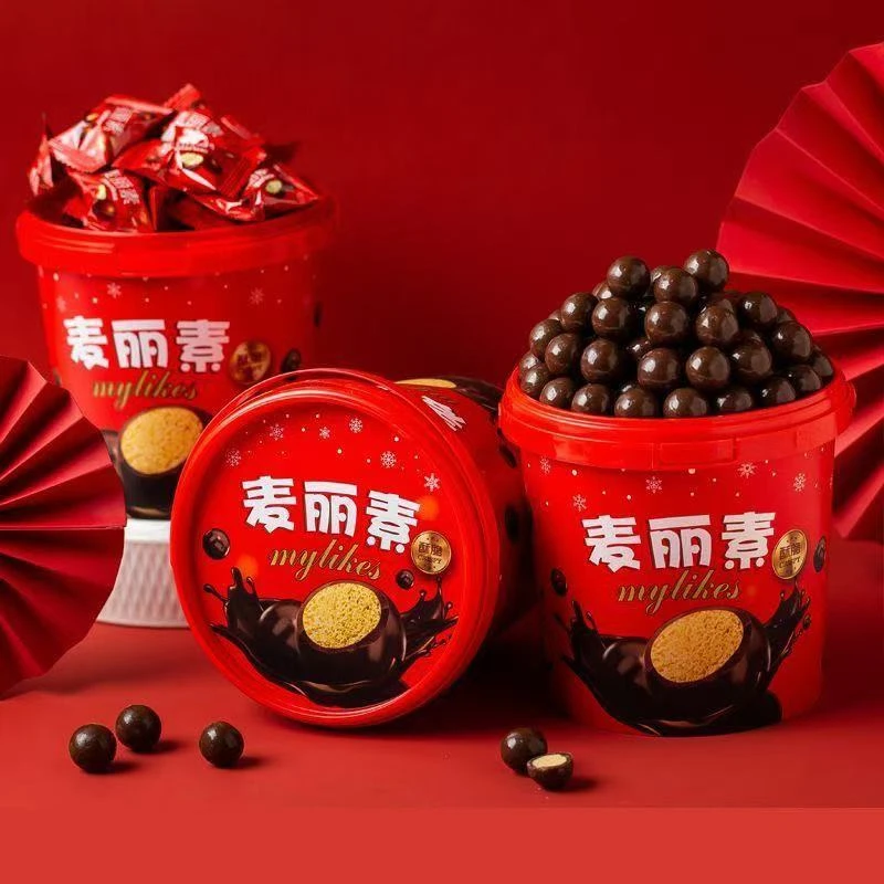 罗曼司桶装麦丽素代可可脂巧克力办公宿舍休闲网红零食128g