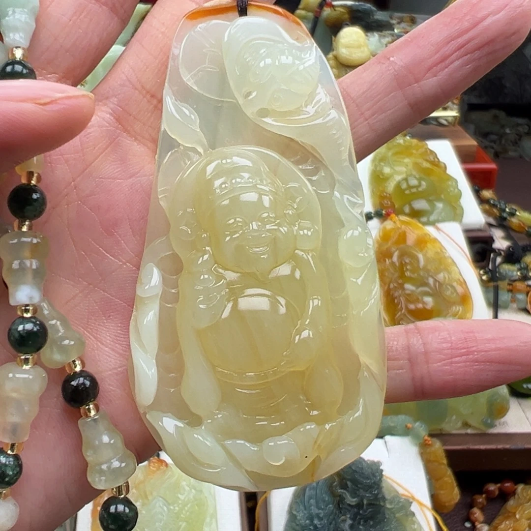 岫玉未镶嵌挂件挂件