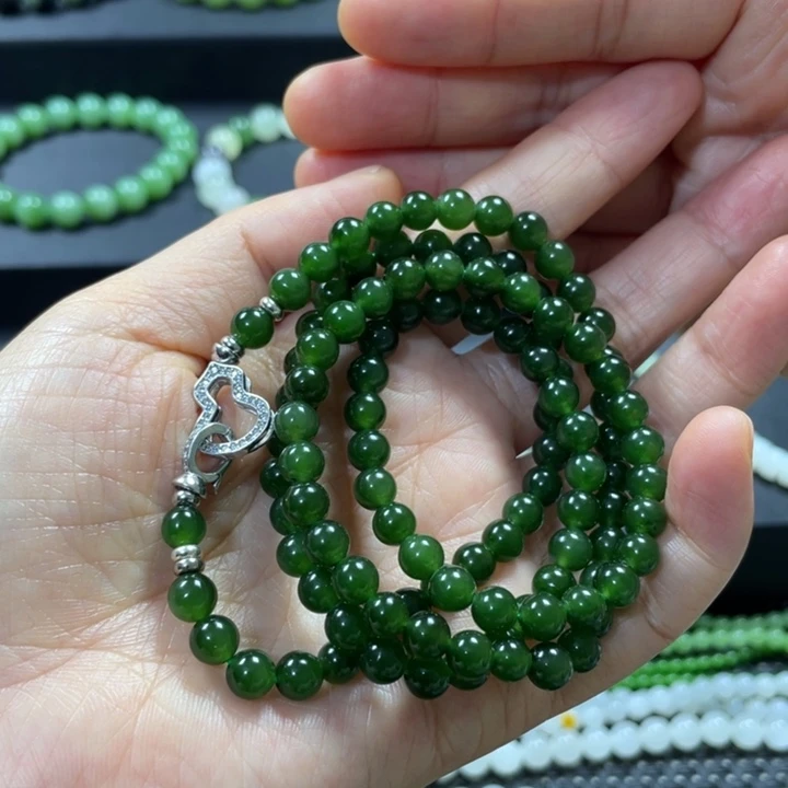 和田玉未镶嵌手链