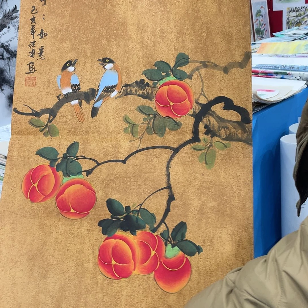国画今天上午国画作品展示