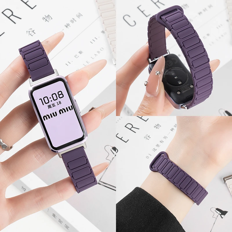 适用华为手环10表带9/8手表表带张婧仪同款运动硅胶7/6腕表带nfc