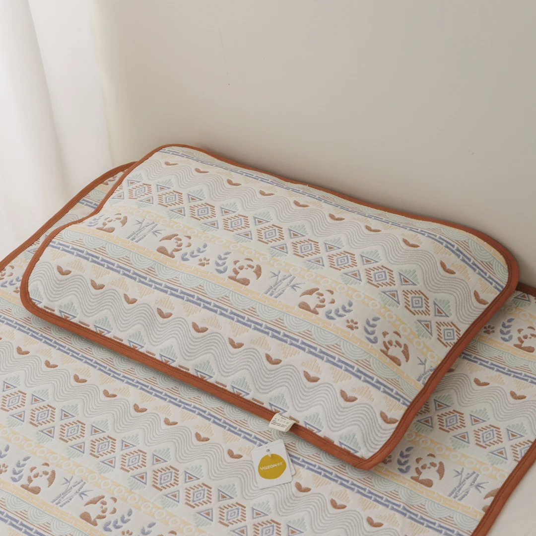 雅赞 儿童枕巾 纯棉六层纱布 吸汗透气 新疆长绒棉 A类新生婴幼儿