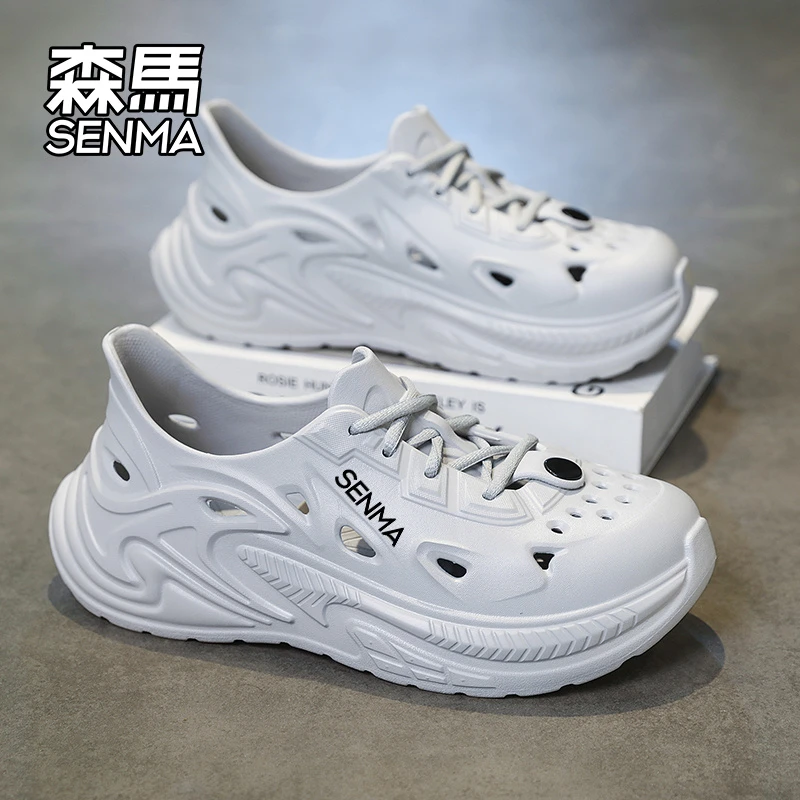 森马洞洞鞋男夏季外穿防滑休闲运动凉拖青少年全包大码45沙滩凉鞋