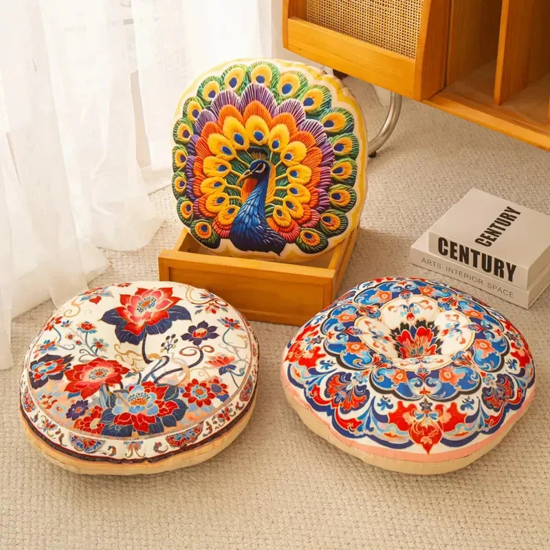 民族风坐垫圆形坐墩蒲团坐垫子家用榻榻米垫子坐垫抱枕靠垫子软厚