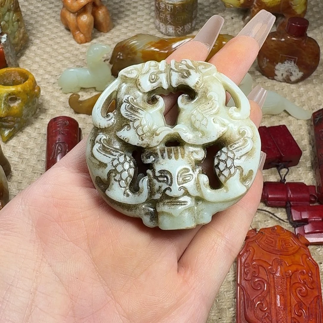 白玉菩提吊坠挂件