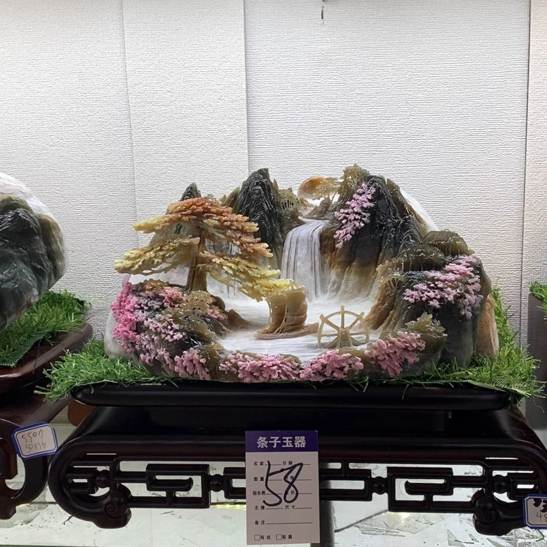 蛇纹石玉未镶嵌摆件