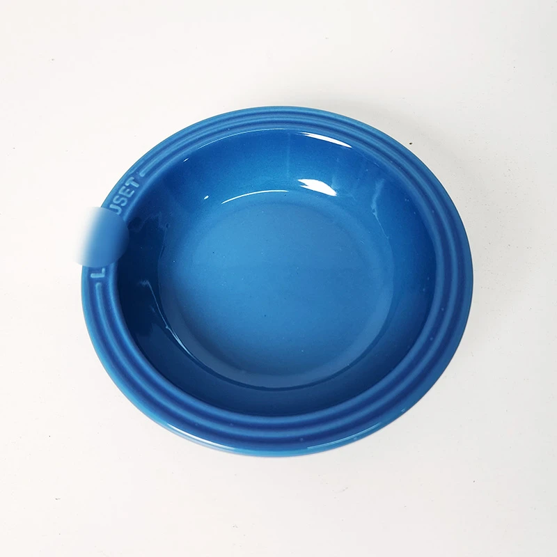 【2只-直径15cm】摩瑟DP【KC餐前盘-深蓝色】YCDF花瓶摆件玻璃陶瓷