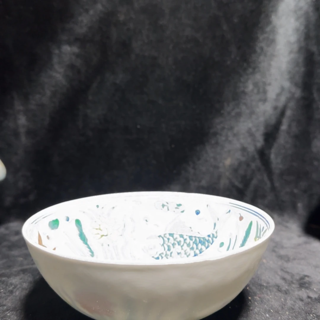 陶摆件斗彩碗hdsk