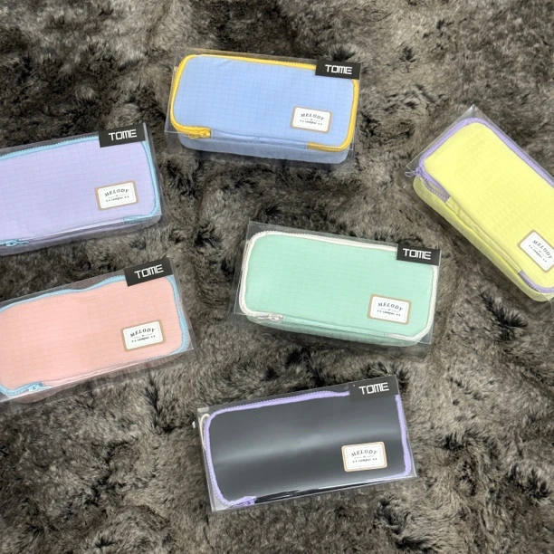 11*22*7cm简约大容量三层笔袋高颜值文具袋撞色可爱铅笔盒