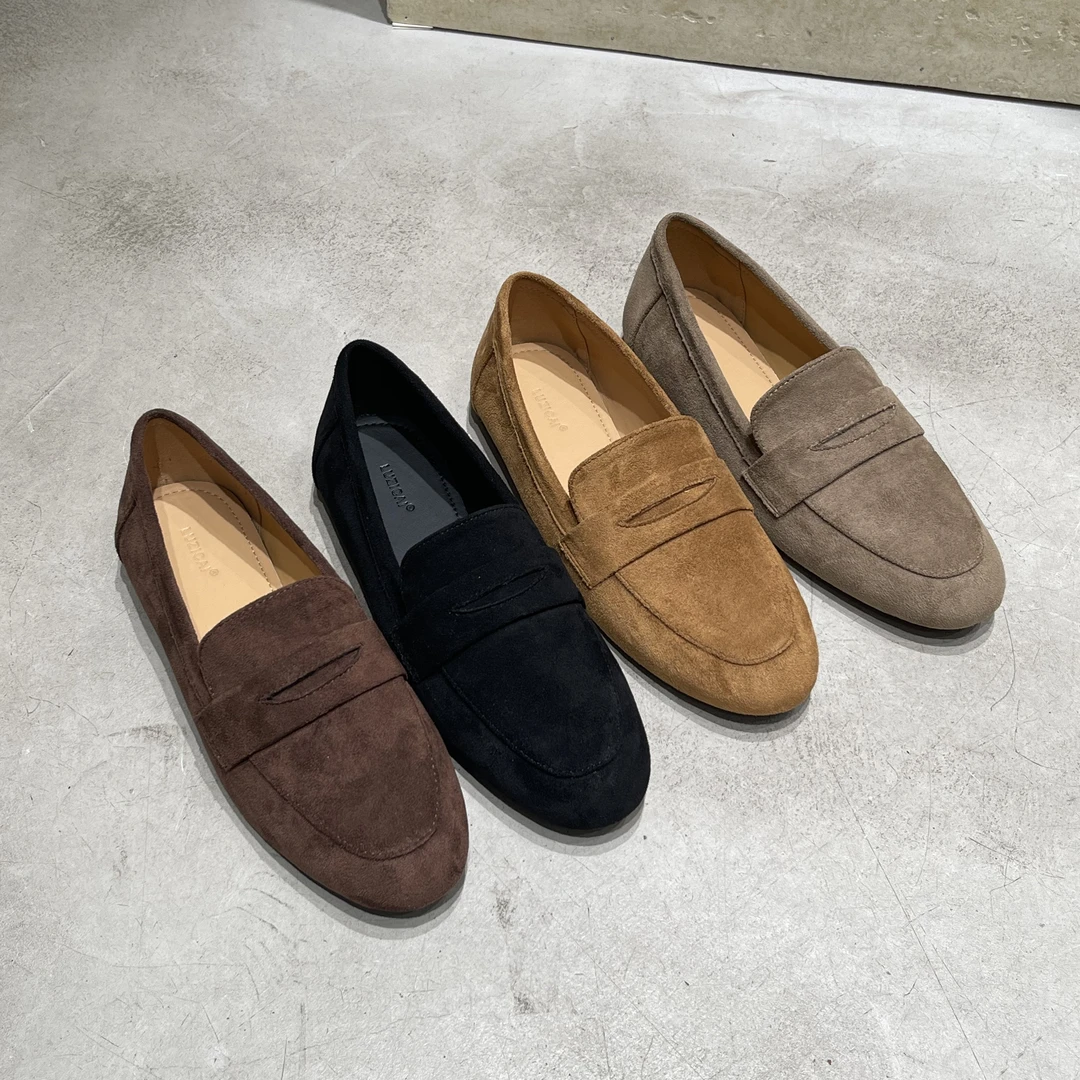 一脚蹬平底方头中口低跟夏季单鞋百搭浅口高智淡人风