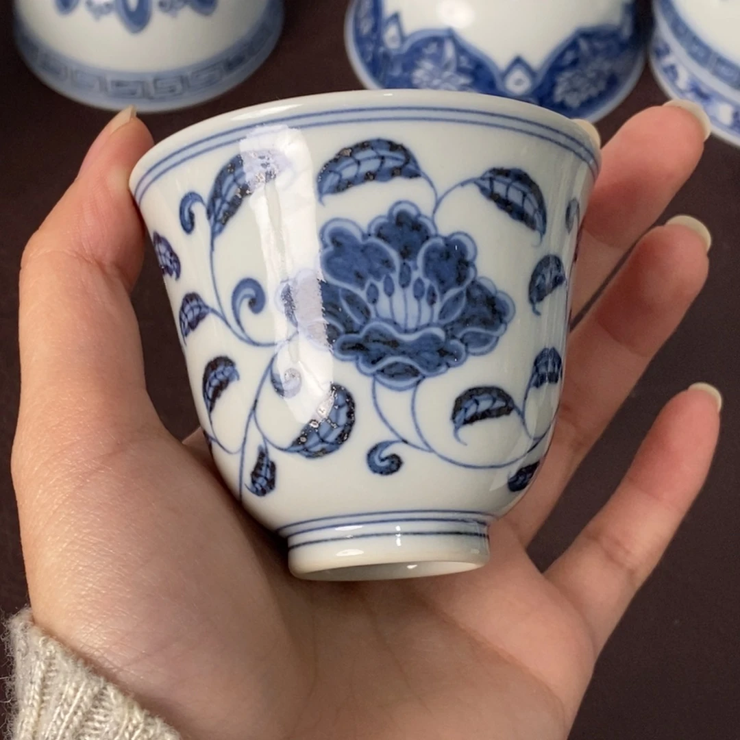 手工手绘柴窑杯