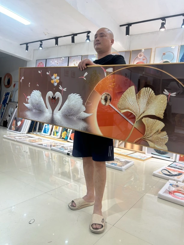 轻奢麋鹿装饰画客厅背景墙挂画卧室床头简约高档壁画
